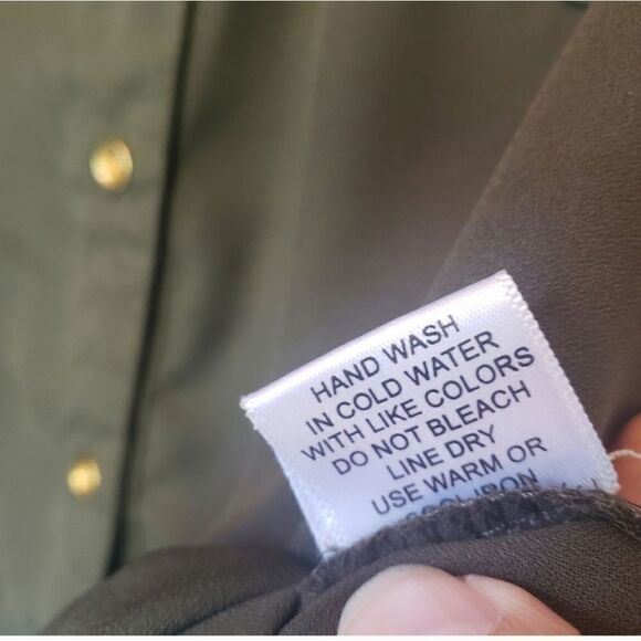 MILEAGE Army Green Sleeveless Utility Lightweight Blouse XL - Picture 6 of 7